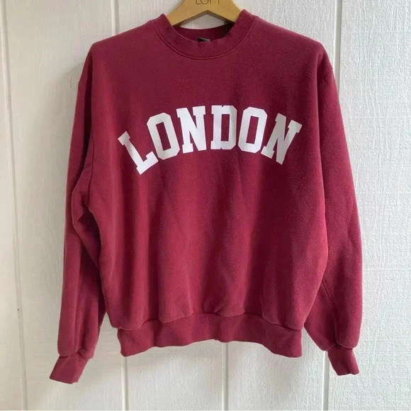 Wild Fable Burgundy London Sweatshirt - Picture 1 of 3